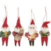 IB Laursen Wichtelmännchen 4er-Set Aufhänger aus Filz