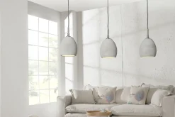 Invicta Hängeleuchte Cement grau 3er