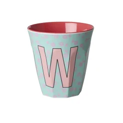 RICE Buchstaben-Becher mit Blumen Medium