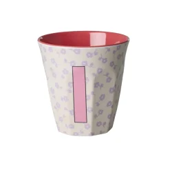 RICE Buchstaben-Becher mit Blumen Medium