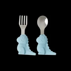 RICE Dino Kinder Besteck Geschenkbox