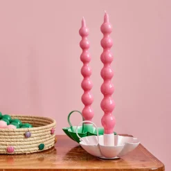 RICE Geschwungene Kerzen 2er Pack