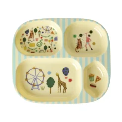 RICE Kinderteller mit 4er Einteilung Fun Fair
