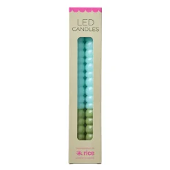 RICE LED Kerzen Twisted 2er