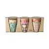 RICE Medium Melamin Becher 6er gemustert All you need...