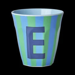 RICE Melamin Buchstabenbecher gestreift