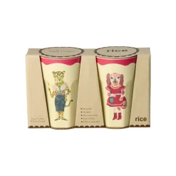 RICE Melamin Hohe Becher Nathalie Lété 2er Pack