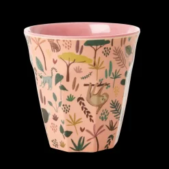 RICE Melamin Kinder Becher Medium Jungle Animals All Over