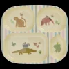 RICE Melamin Kinderteller mit 4er Einteilung Sweet Jungle Print