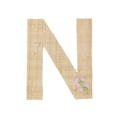 RICE Raffia Buchstaben Sticker