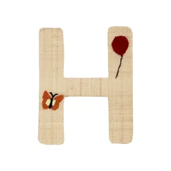 RICE Raffia Buchstaben Sticker