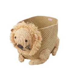 RICE Seegras Aufbewahrungskorb Löwe