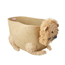 RICE Seegras Aufbewahrungskorb Löwe