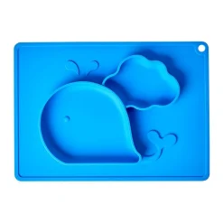 RICE Silikon Kinderteller Wal