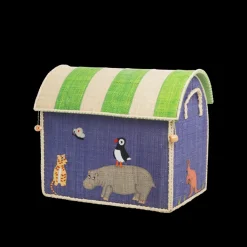 RICE Spielzeugkörbe Aufbewahrung Zootiere 3er Set