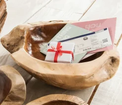 skandeko Naturgewachsene Teakschale